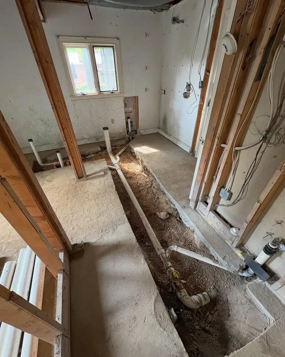 Plumbing excavation in Solebury, PA