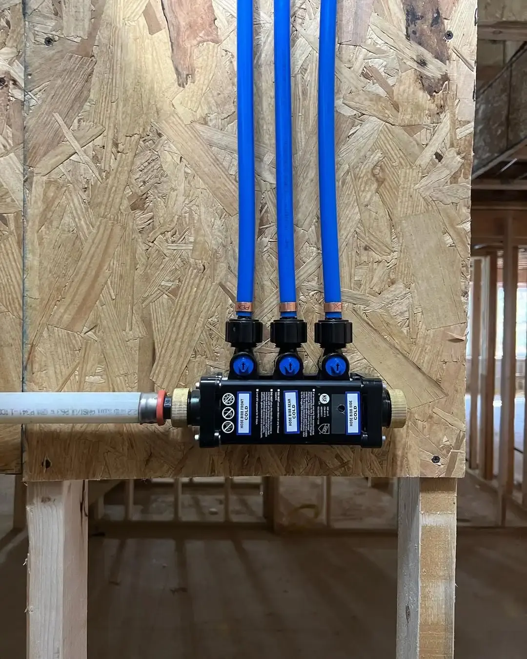 Mini Block used at a rough-in new construction site